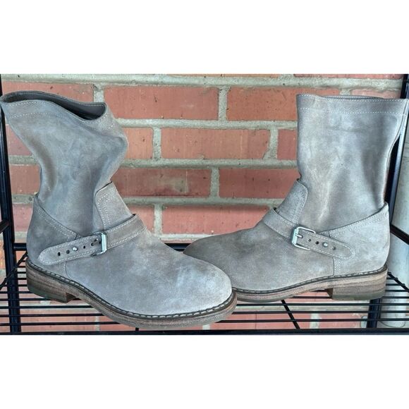 Rare Rag & Bone  Gray Oliver
Suede Pull-on Mid-calf Booties Size 36.5 / Néw - Picture 1 of 6